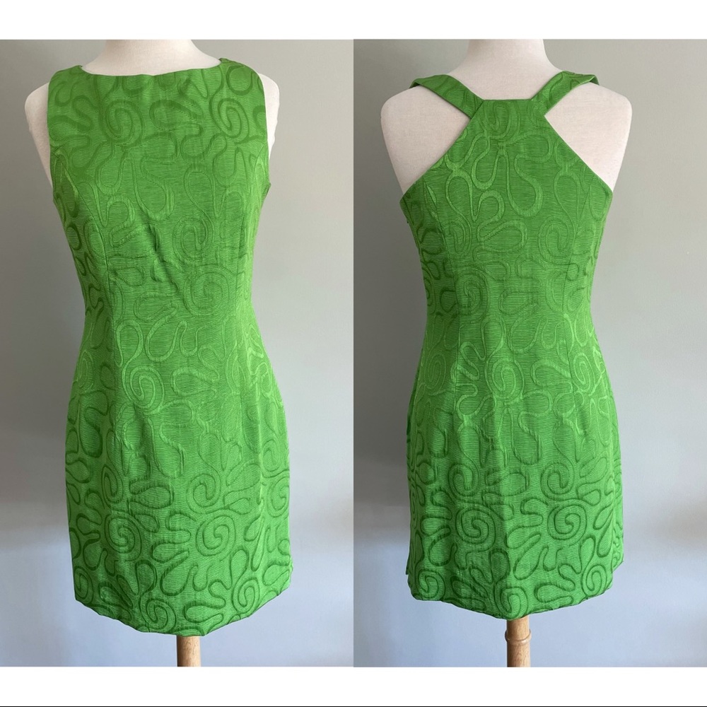 UPDATED: Vintage Designer David Warren Lime Green Cocktail Dress